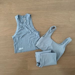 SET racer back tank cropped